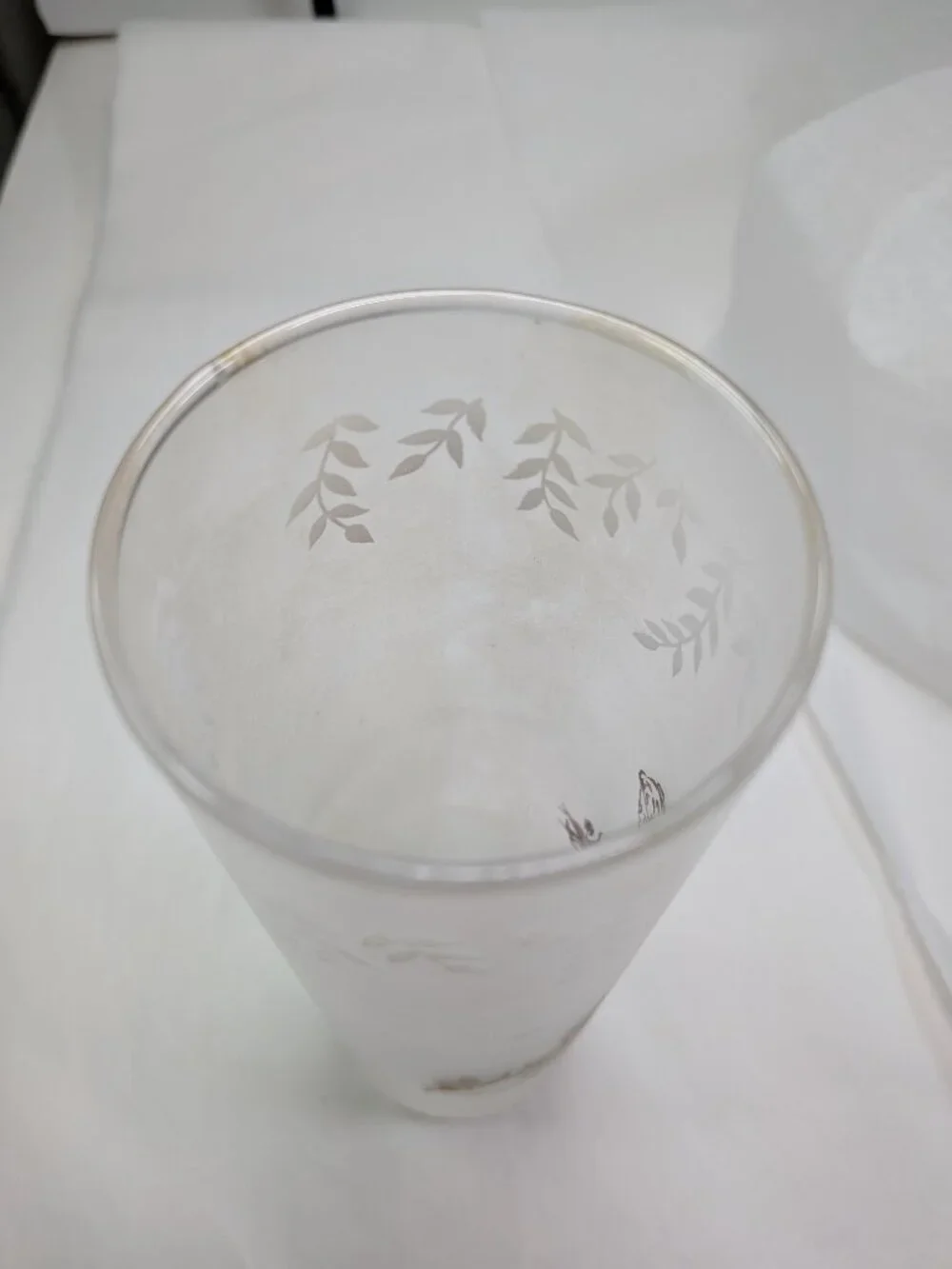 Vintage Libbey White Rock Psyche Fairy Glasses Set 6 Fairycore 50s